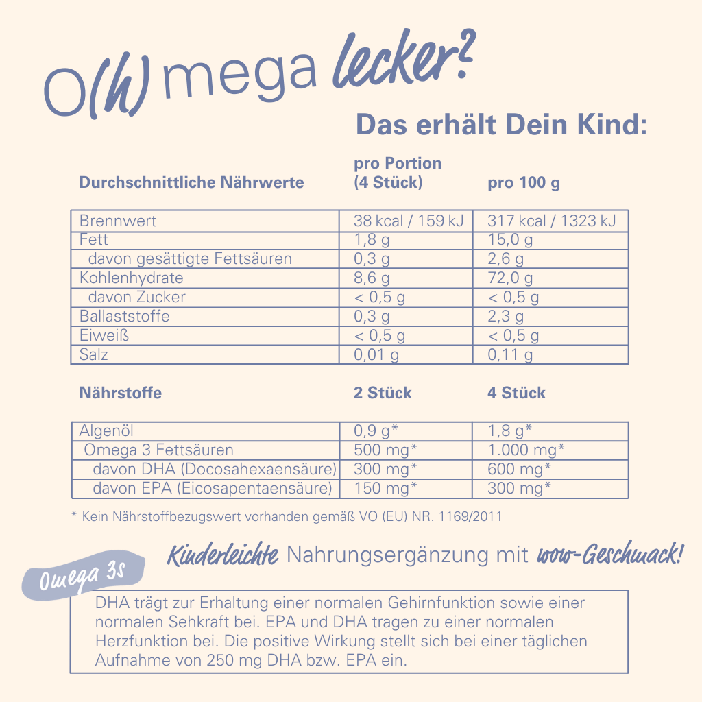 Omega 3 Gummies zuckerfrei - Omega 3s für Kinder