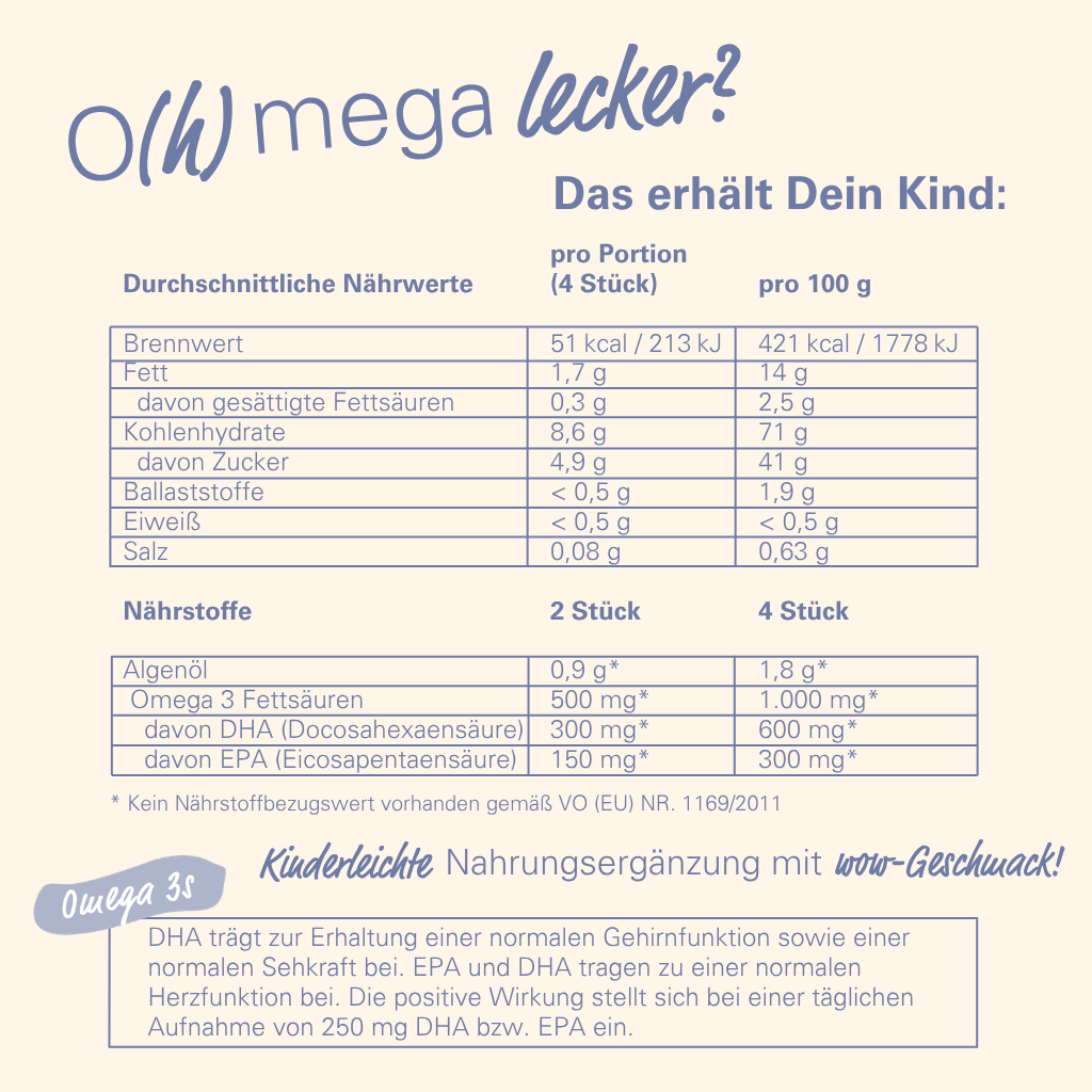 Omega 3 Gummies (Zucker / zuckerfrei)